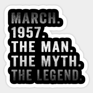 March 1957 Sticker